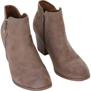 StyleCo Masrinaa Block Heel Ankle Boot Taupe Women's US 10M